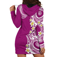 Aloha Polynesian Plumeria Flower Hoodie Dress Pink Color LT03 - Polynesian Pride