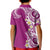 Aloha Polynesian Plumeria Flower Kid Polo Shirt Pink Color