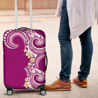 Aloha Polynesian Plumeria Flower Luggage Cover Pink Color