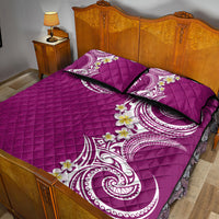 Aloha Polynesian Plumeria Flower Quilt Bed Set Pink Color LT03 - Polynesian Pride