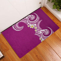 Aloha Polynesian Plumeria Flower Rubber Doormat Pink Color LT03 Pink - Polynesian Pride