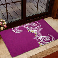 Aloha Polynesian Plumeria Flower Rubber Doormat Pink Color LT03 - Polynesian Pride