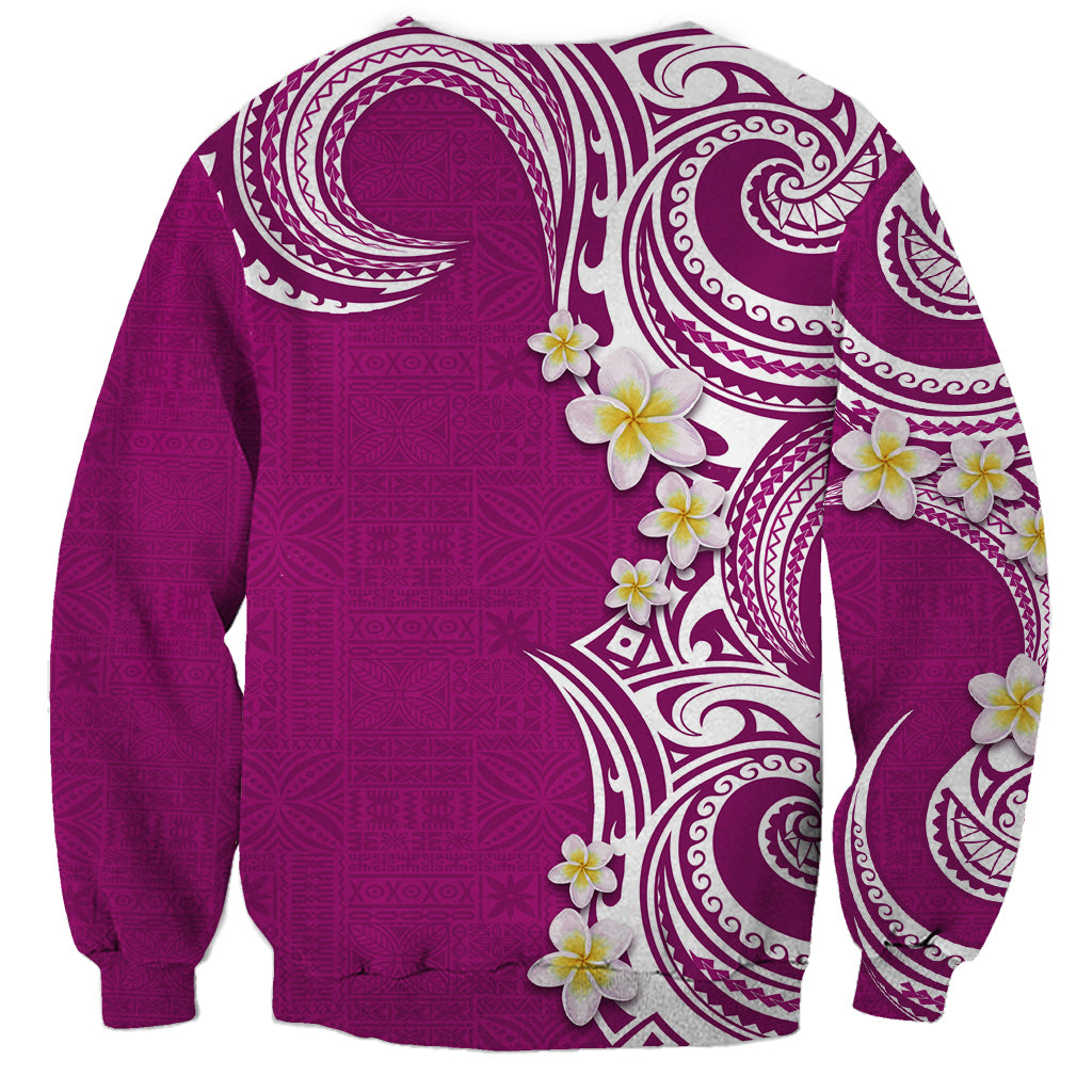 Aloha Polynesian Plumeria Flower Sweatshirt Pink Color LT03 - Polynesian Pride