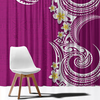 Aloha Polynesian Plumeria Flower Window Curtain Pink Color LT03 - Polynesian Pride