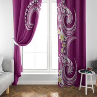 Aloha Polynesian Plumeria Flower Window Curtain Pink Color LT03 - Polynesian Pride