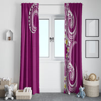 Aloha Polynesian Plumeria Flower Window Curtain Pink Color LT03 - Polynesian Pride