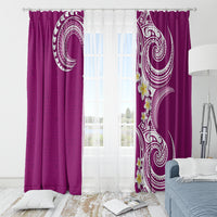 Aloha Polynesian Plumeria Flower Window Curtain Pink Color LT03 - Polynesian Pride