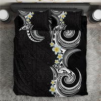 Aloha Polynesian Plumeria Flower Bedding Set Black White Color LT03 Black - Polynesian Pride