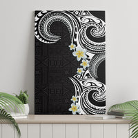 Aloha Polynesian Plumeria Flower Canvas Wall Art Black White Color LT03 - Polynesian Pride