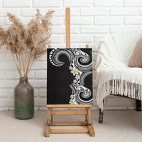 Aloha Polynesian Plumeria Flower Canvas Wall Art Black White Color LT03 - Polynesian Pride