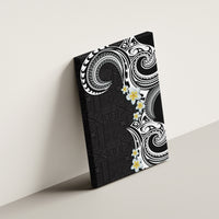 Aloha Polynesian Plumeria Flower Canvas Wall Art Black White Color LT03 - Polynesian Pride