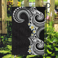 Aloha Polynesian Plumeria Flower Garden Flag Black White Color LT03 Garden Flag Black - Polynesian Pride