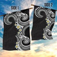 Aloha Polynesian Plumeria Flower Garden Flag Black White Color LT03 - Polynesian Pride