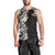 Aloha Polynesian Plumeria Flower Men Tank Top Black White Color