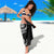 Aloha Polynesian Plumeria Flower Sarong Black White Color