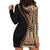 Samoa Siapo Motif and Tapa Pattern Half Style Hoodie Dress Beige Color