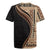 Samoa Siapo Motif and Tapa Pattern Half Style Rugby Jersey Beige Color