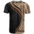 Samoa Siapo Motif and Tapa Pattern Half Style T Shirt Beige Color