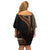 Samoa Siapo Motif and Tapa Pattern Half Style Family Matching Off Shoulder Short Dress and Hawaiian Shirt Black Color