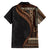 Samoa Siapo Motif and Tapa Pattern Half Style Family Matching Short Sleeve Bodycon Dress and Hawaiian Shirt Black Color