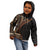 Samoa Siapo Motif and Tapa Pattern Half Style Kid Hoodie Black Color