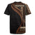 Samoa Siapo Motif and Tapa Pattern Half Style Rugby Jersey Black Color