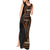 Samoa Siapo Motif and Tapa Pattern Half Style Tank Maxi Dress Black Color