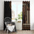 Samoa Siapo Motif and Tapa Pattern Half Style Window Curtain Black Color