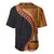 Samoa Siapo Motif and Tapa Pattern Half Style Baseball Jersey Yellow Color