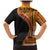 Samoa Siapo Motif and Tapa Pattern Half Style Family Matching Mermaid Dress and Hawaiian Shirt Yellow Color