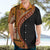 Samoa Siapo Motif and Tapa Pattern Half Style Hawaiian Shirt Yellow Color