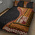 Samoa Siapo Motif and Tapa Pattern Half Style Quilt Bed Set Yellow Color