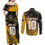 Custom New Zealand and Australia Rugby Couples Matching Off Shoulder Maxi Dress and Long Sleeve Button Shirt Maori Warrior With Aboriginal Version