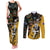 Custom New Zealand and Australia Rugby Couples Matching Tank Maxi Dress and Long Sleeve Button Shirt Maori Warrior With Aboriginal Version