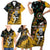 Custom New Zealand and Australia Rugby Family Matching Short Sleeve Bodycon Dress and Hawaiian Shirt Maori Warrior With Aboriginal Version