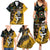 Custom New Zealand and Australia Rugby Family Matching Summer Maxi Dress and Hawaiian Shirt Maori Warrior With Aboriginal Version