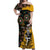 Custom New Zealand and Australia Rugby Off Shoulder Maxi Dress Maori Warrior With Aboriginal Version