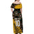 Custom New Zealand and Australia Rugby Off Shoulder Maxi Dress Maori Warrior With Aboriginal Version