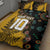 Custom New Zealand and Australia Rugby Quilt Bed Set Maori Warrior With Aboriginal Version