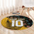 Custom New Zealand and Australia Rugby Round Carpet Maori Warrior With Aboriginal Version