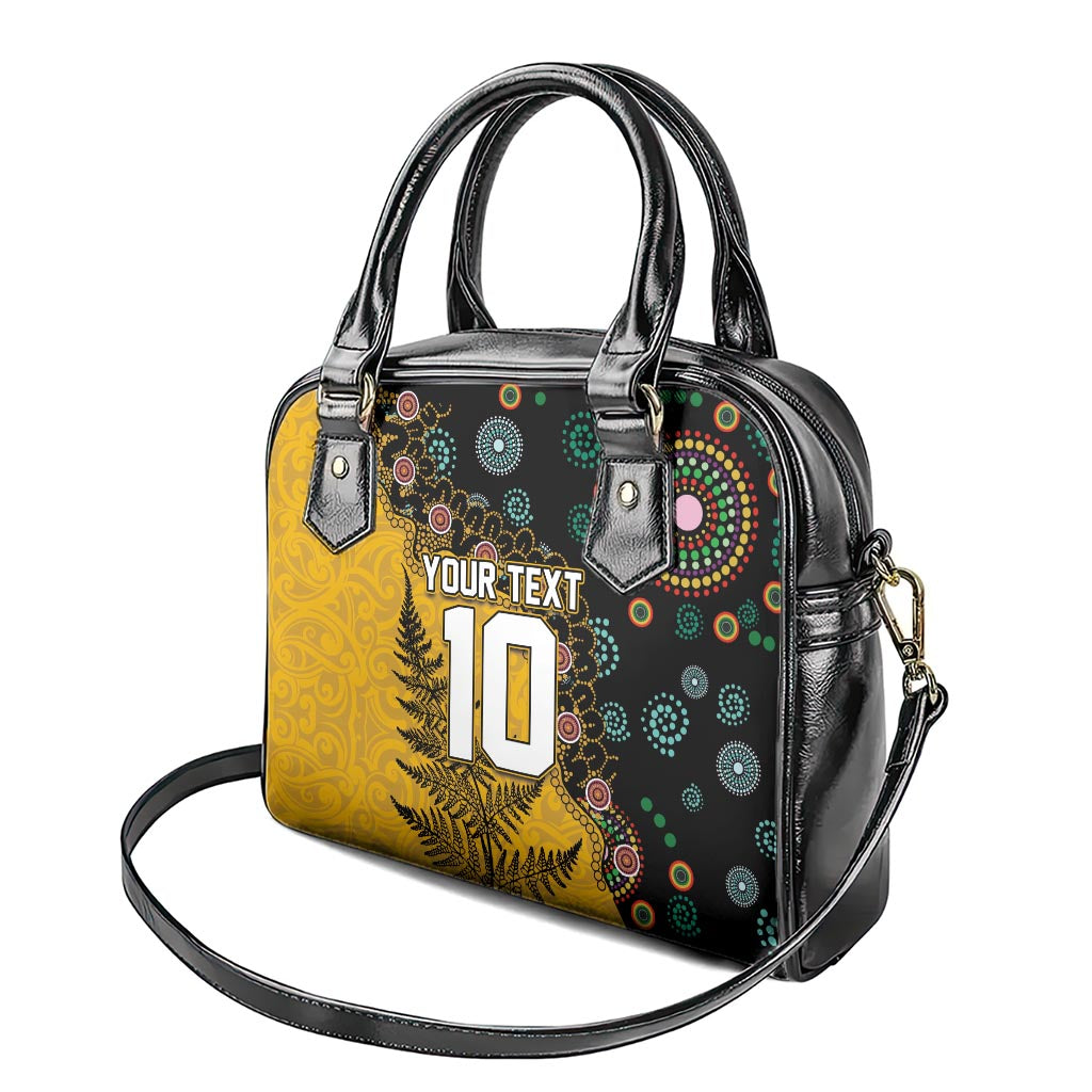 Custom New Zealand and Australia Rugby Shoulder Handbag Maori Warrior With Aboriginal Version