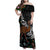 New Zealand Fern and Australia Emu Family Matching Off Shoulder Maxi Dress and Hawaiian Shirt Aboriginal Mix Maori Pattern