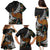 New Zealand Fern and Australia Emu Family Matching Puletasi and Hawaiian Shirt Aboriginal Mix Maori Pattern