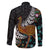 New Zealand Fern and Australia Emu Family Matching Puletasi and Hawaiian Shirt Aboriginal Mix Maori Pattern