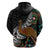 New Zealand Fern and Australia Emu Hoodie Aboriginal Mix Maori Pattern