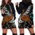 New Zealand Fern and Australia Emu Hoodie Dress Aboriginal Mix Maori Pattern