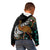 New Zealand Fern and Australia Emu Kid Hoodie Aboriginal Mix Maori Pattern