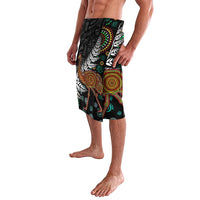 New Zealand Fern and Australia Emu Lavalava Aboriginal Mix Maori Pattern LT03 - Polynesian Pride