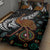 New Zealand Fern and Australia Emu Quilt Bed Set Aboriginal Mix Maori Pattern