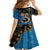 Fiji Palm Tree and Australia Kangaroo Family Matching Tank Maxi Dress and Hawaiian Shirt Aboriginal Mix Tapa Pattern